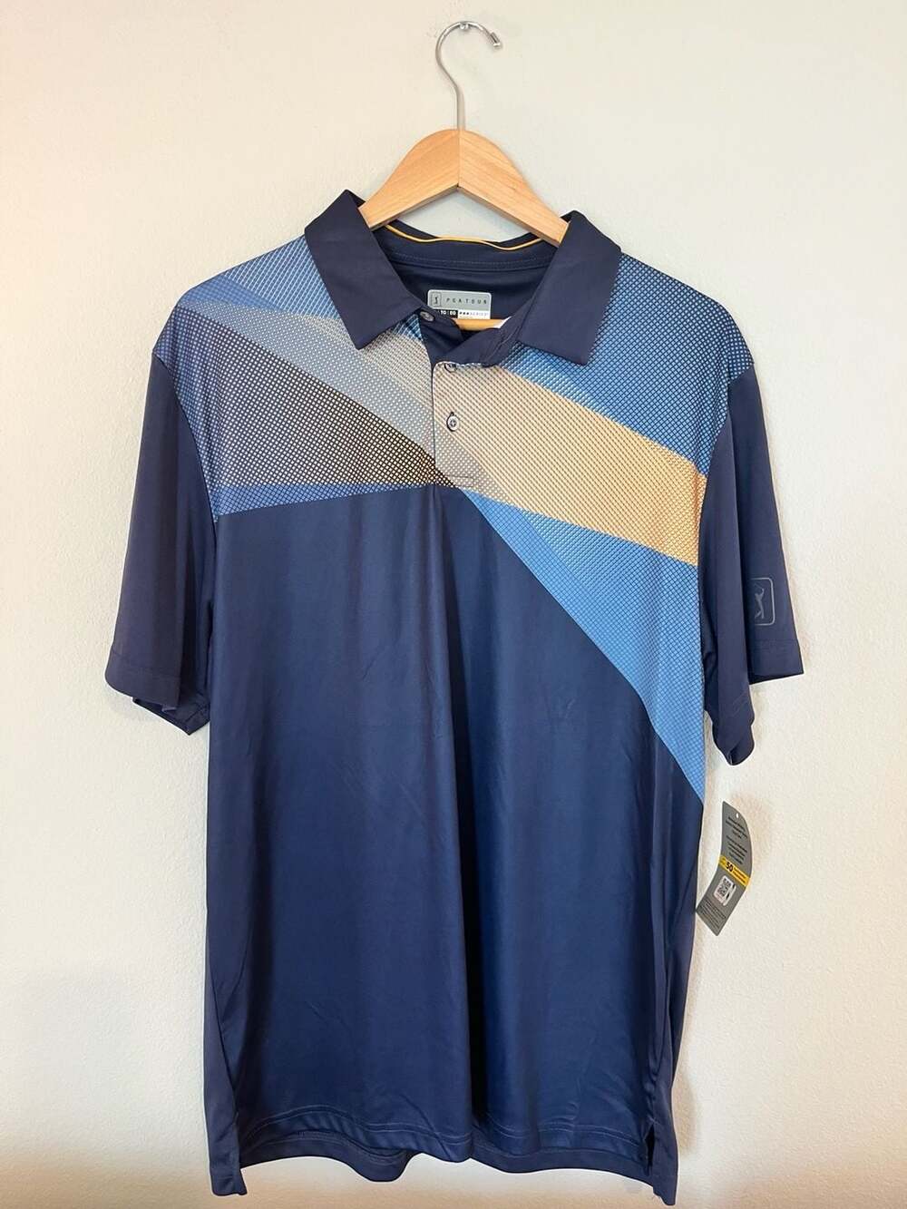 NEW PGA TOUR, ProSeries Athletic Fit Short Sleeve, Golf Polo, Navy, XL
